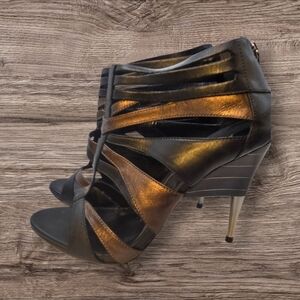 Aldo Black and Bronze Women's Heels Size 7